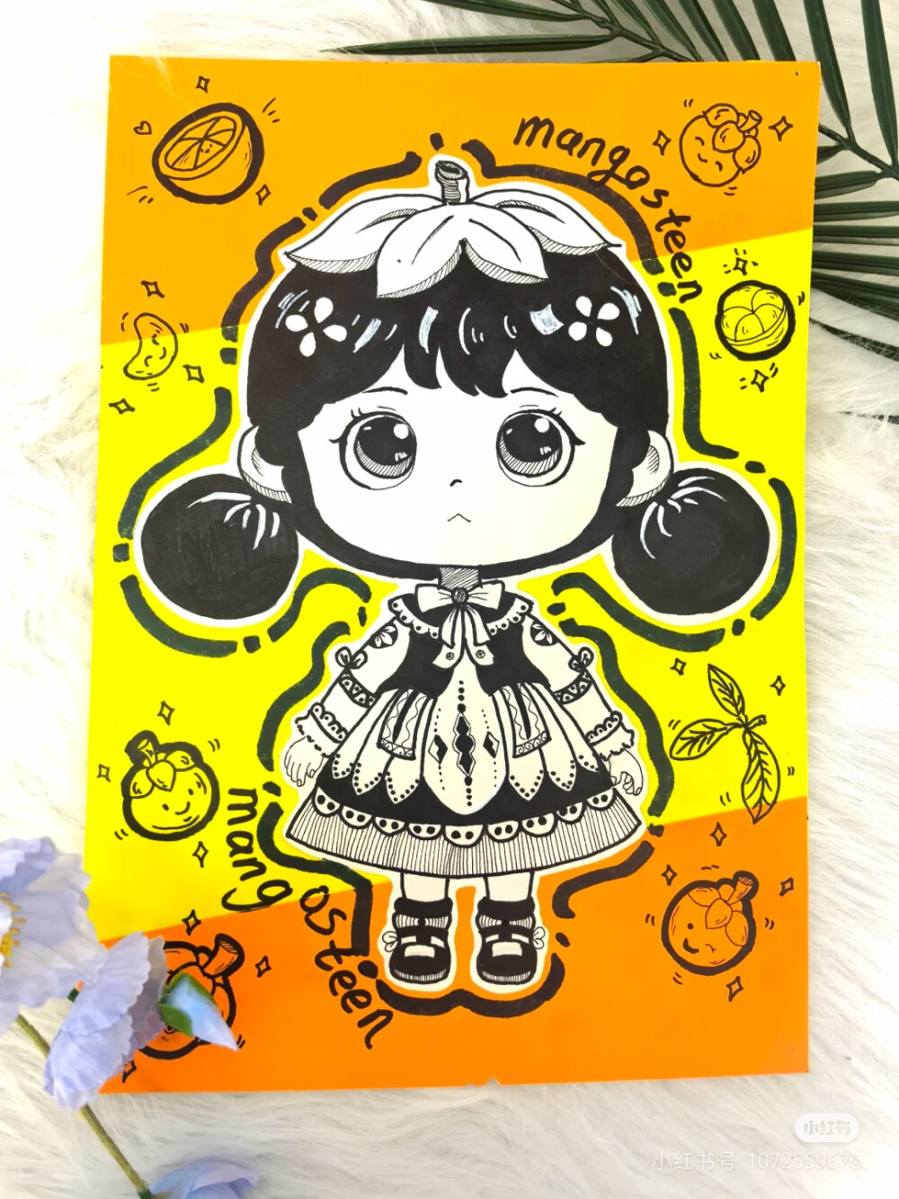 黑白线描人物