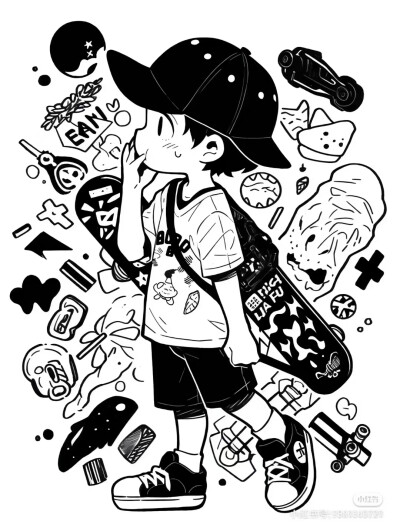 黑白人物写生