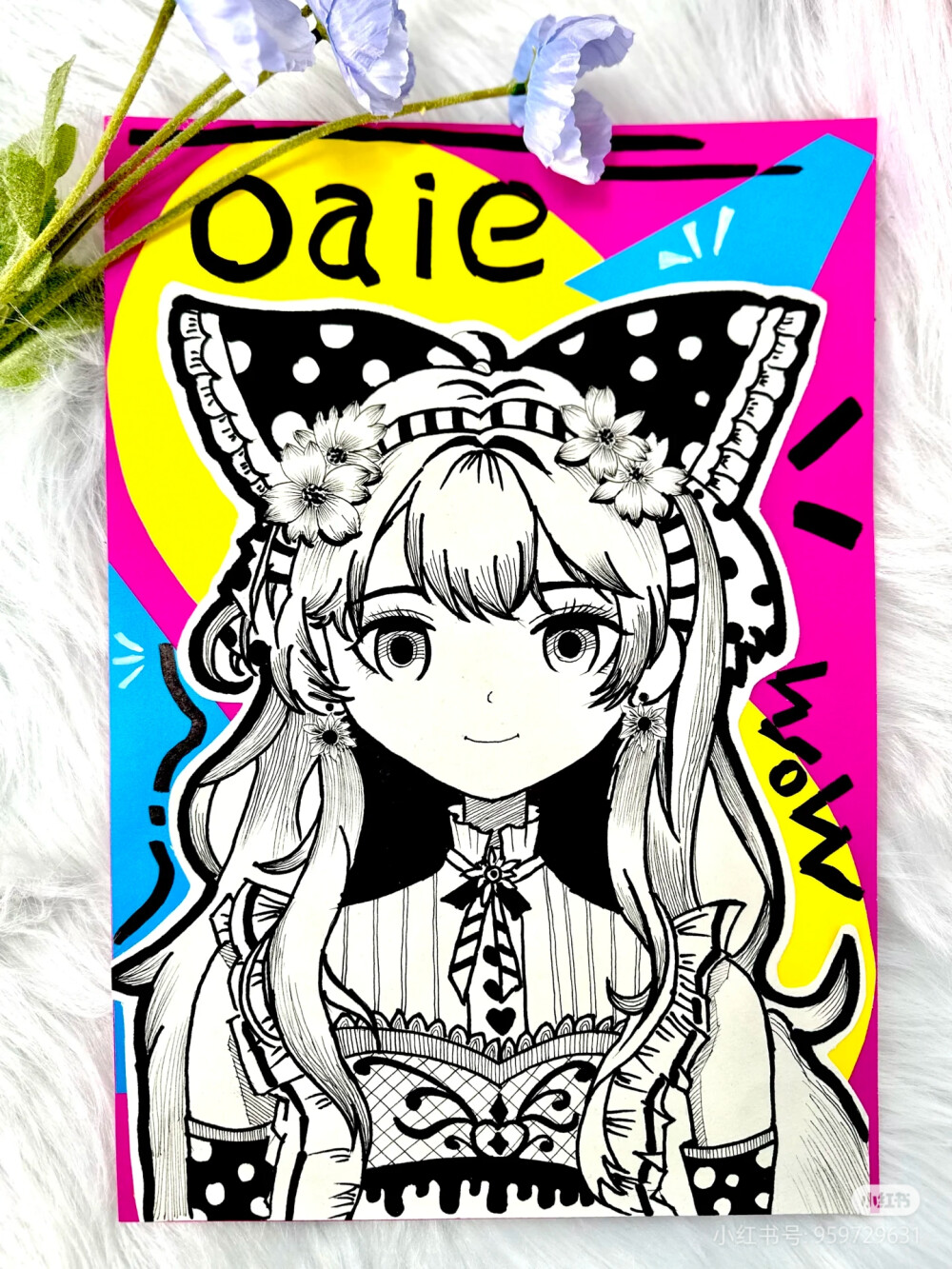 黑白线描人物