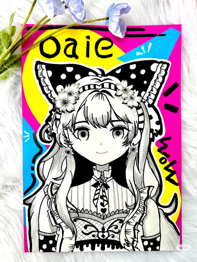 黑白线描人物
