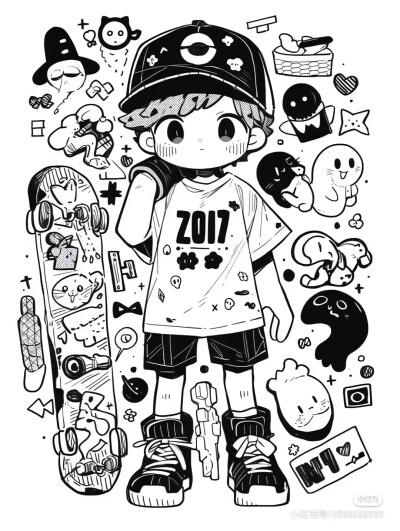 黑白人物写生