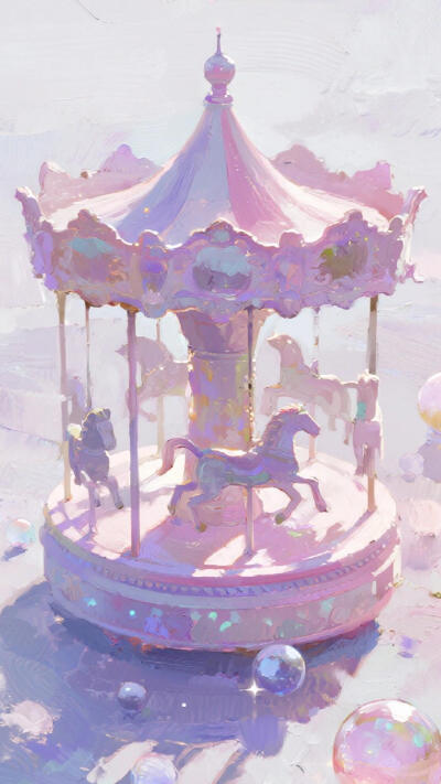 梦幻旋转木马水晶球