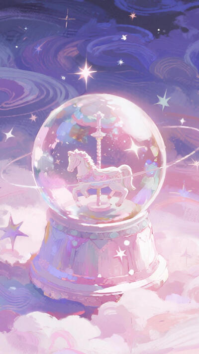 梦幻旋转木马水晶球