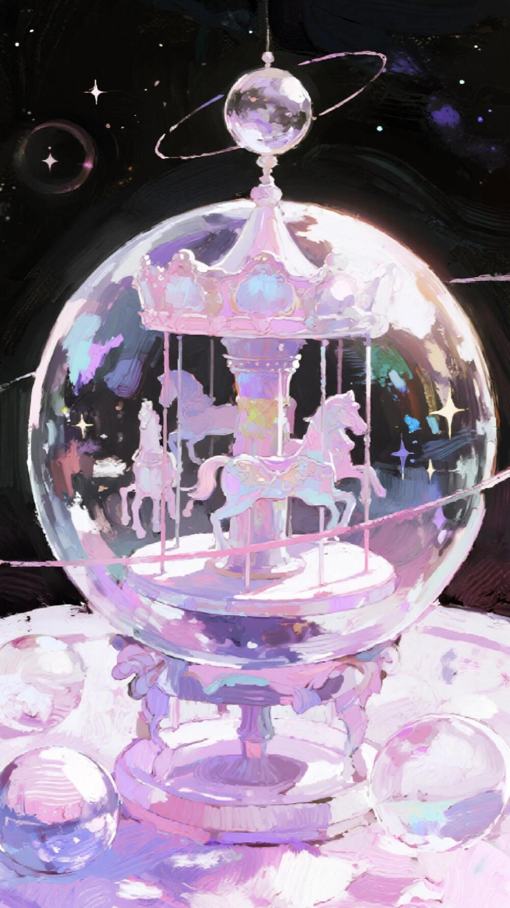 梦幻旋转木马水晶球