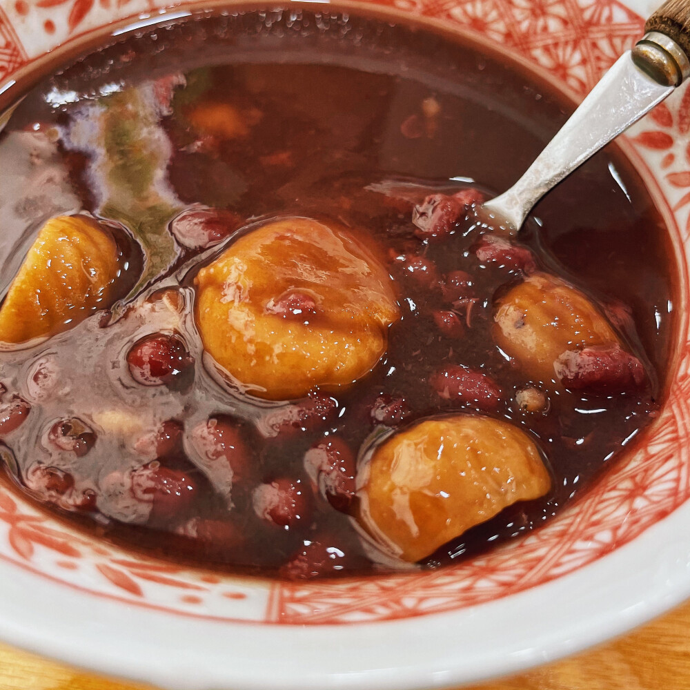 板栗红豆糖水