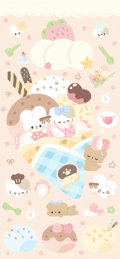 一期可爱食物壁纸/
画师：蕉蕉
#插画壁纸#
