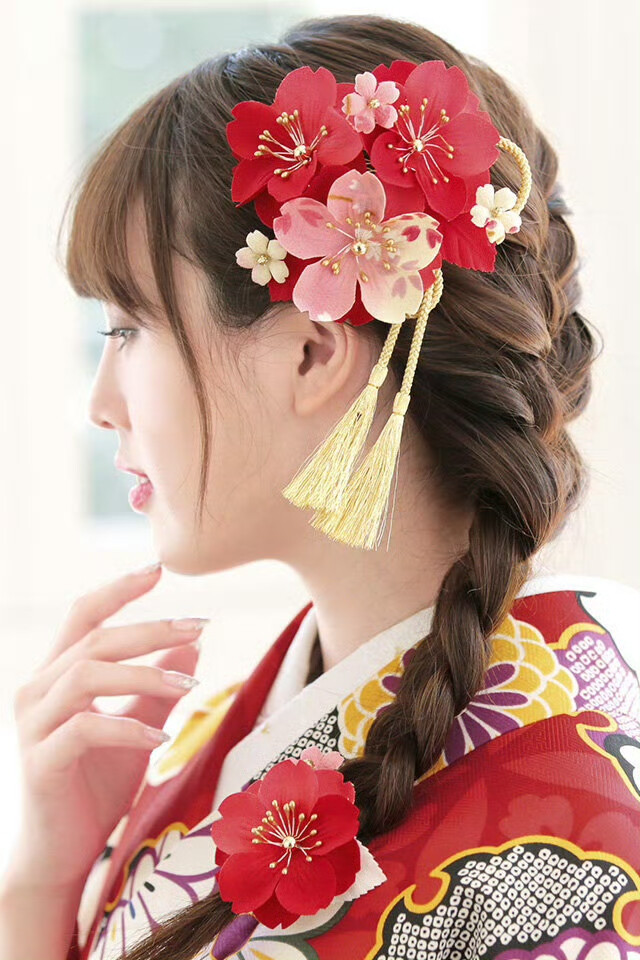 #绘画参考# 和风发饰参考 ​