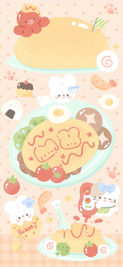 一期可爱食物壁纸/
画师：蕉蕉
#插画壁纸#