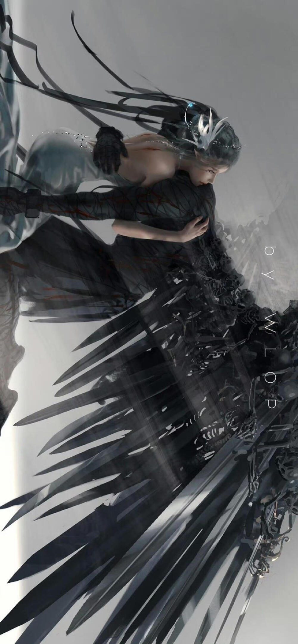 公主与骑士《鬼刀》
在一片幽暗的森林中，公主摘下了她的王冠，高举头顶，迎来一缕阳光。
阳光穿透森林，形成斑驳的倒影，嘶吼划过长空，她的骑士手举长刀，身骑战马，冲向无数恶灵。
恶灵狂躁怒吼：“我要你的公主殿下痛不欲生！”
骑士手刃最后一个恶灵，浑身浴血，狰狞的露出微笑“我的公主，我来保护，你们，片甲不留！”……
手起刀落，骑士用尽最后的力气将长刀插入恶灵的胸膛，震耳般的咆哮，阳光猛然撕裂阴霾，照入这片鲜血淋漓的森林，骑士半跪在草丛中，鲜血一滴又一滴的从他脸庞滑落，而他始终紧握他的长刀……
公主摘下她的王冠，奋不顾身的跑入这片狼藉中，抱住了她的骑士。
王子当然可以给公主幸福，但骑士，永远都会为了公主遮风挡雨，在所不辞。
勇敢的骑士将他的公主拥入怀中：“我可以为你付出一切，赴汤蹈火，我的公主。”
你像神明一样将光洒向了我，从此星星都黯然失色，公主，你便是我的星辰。
我以骑士的名义起誓，我会一直守护着你，我的公主。
公主：“卸下你沉重的铠甲吧，从此我做你温柔的光”。