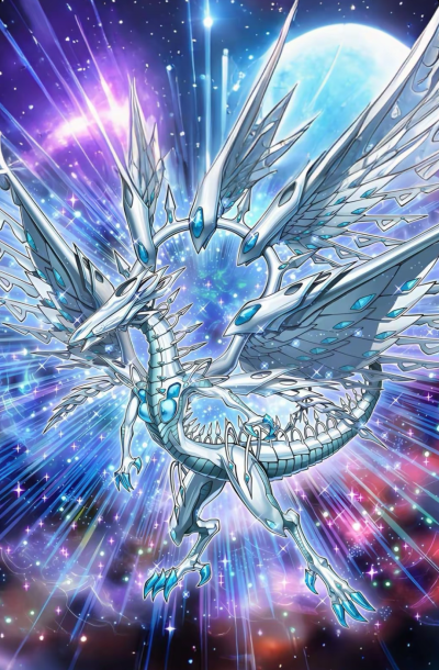 网友自制，AI同人创作。龙族/效果，渊眼白龙。《游戏王决斗怪兽》。(侵权删)