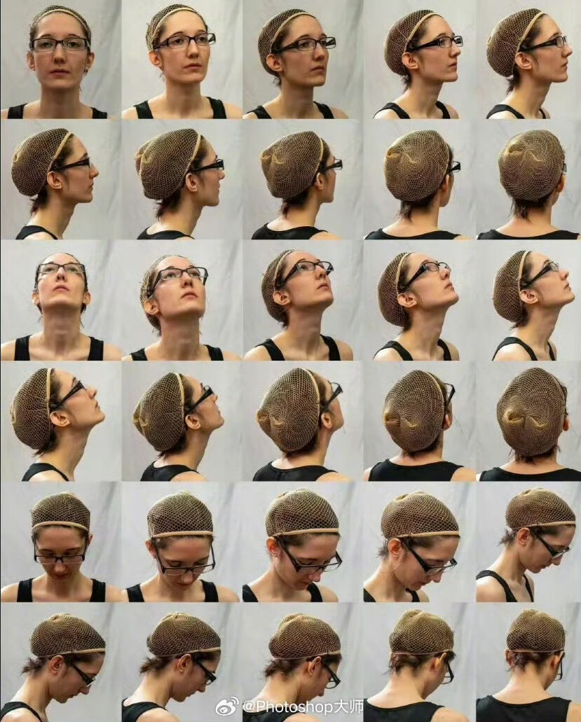 头部不同角度参考