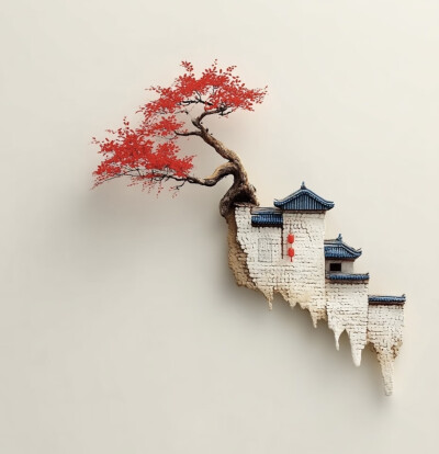 红色系意境背景