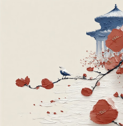 冬日梅花意境背景