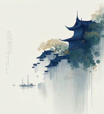 蓝色系意境壁纸