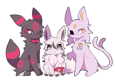 搞了oc宝可梦设
夜莹随机进化成月伊布or日伊布
来源：哔哩哔哩
作者：晴夜