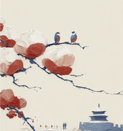 冬日梅花意境背景