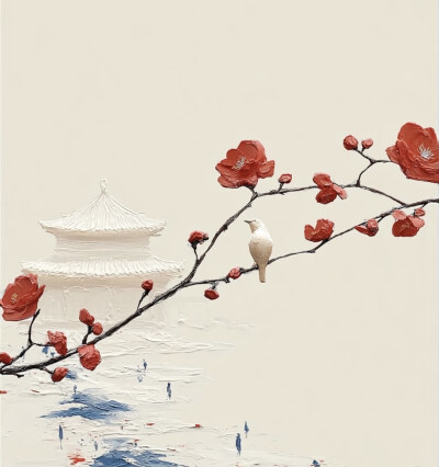 冬日梅花意境背景