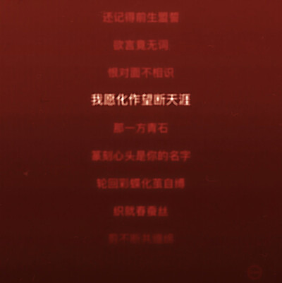 灰郁的眼泪与骨骼相触 血管是琴谱