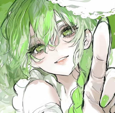 动漫女头 绿色