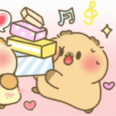 可爱双人头像
图源：稳稳鼠winwin
#插画情头#
