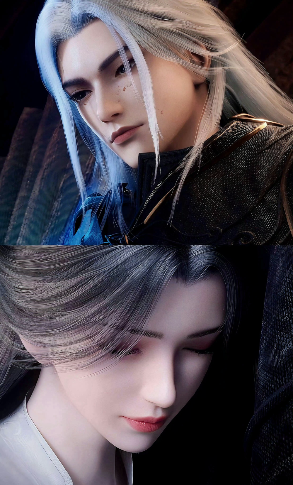 仙侠.分离.守候.
信任.少言.抵额.拥抱.青丝白发共白头.