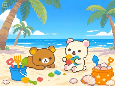 可爱像素平板壁纸