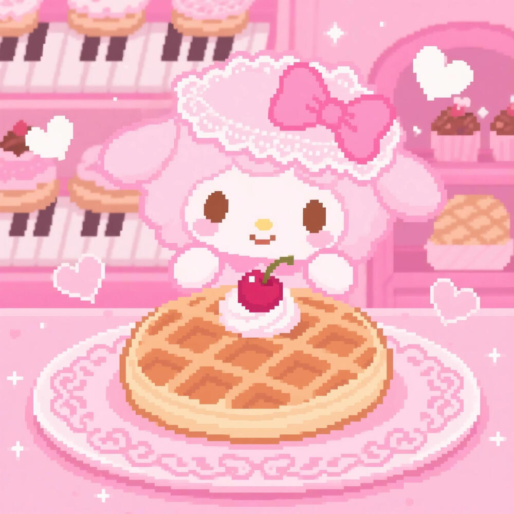 像素风piano小羊可爱头像