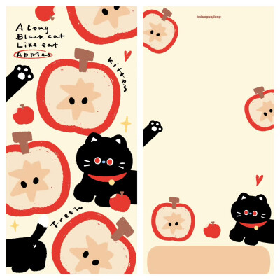 苹果黑猫咪壁纸+套图