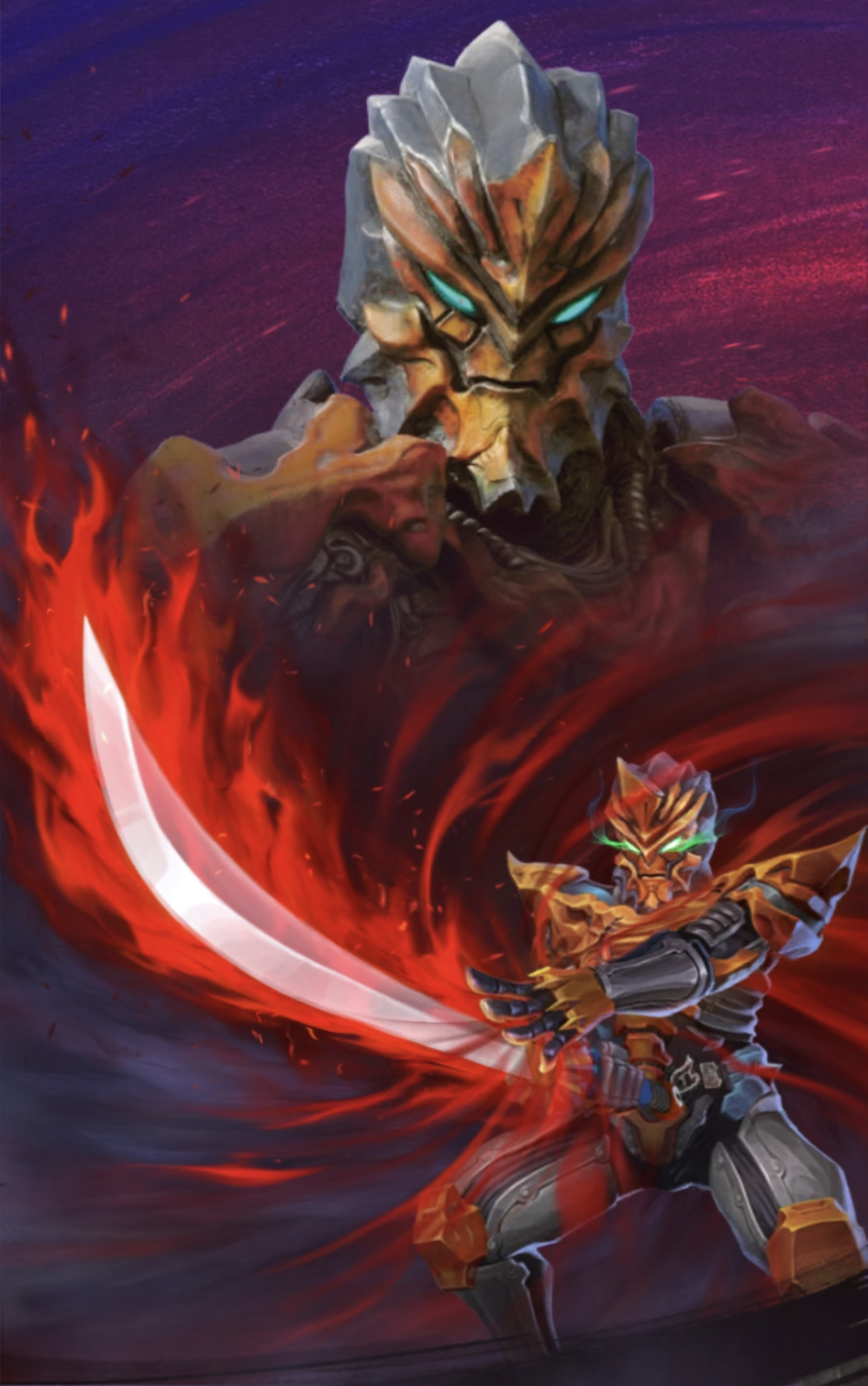 伽古拉斯-伽古拉，蛇心剑-新月斩波。(侵权删)