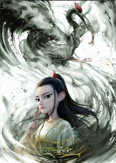 《哪吒之魔童闹海》鹤童。《哪吒之魔童闹海》卡游斗天包。(侵权删)