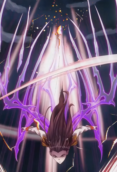 穆逢春制作，《斗罗大陆》漫画同人作品。星罗朱竹清，武魂幽冥灵猫。黑玉躯干魂骨-幽冥羽。(来源于网络，侵权删) 