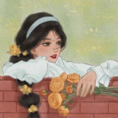 迪士尼公主手绘头像