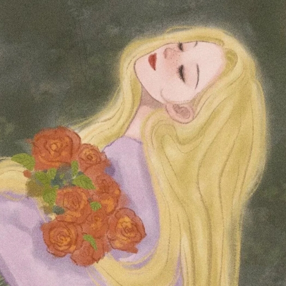 迪士尼公主手绘头像