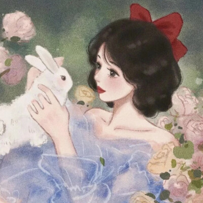 迪士尼公主手绘头像