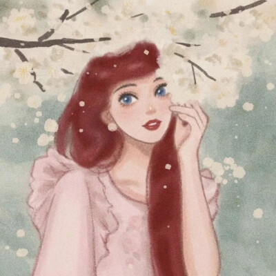 迪士尼公主手绘头像