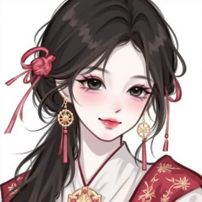 手绘女头像
