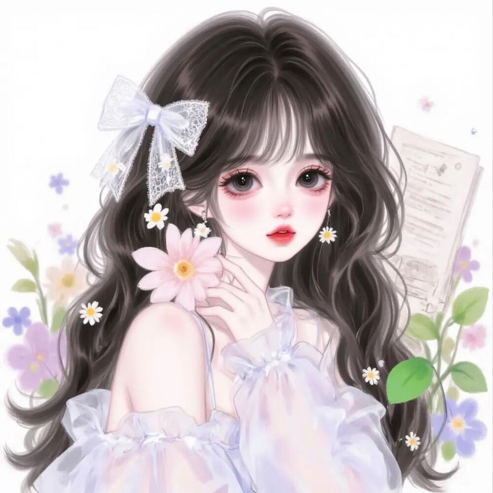 手绘女头像