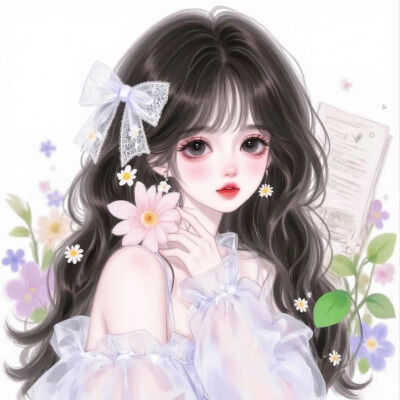 手绘女头像