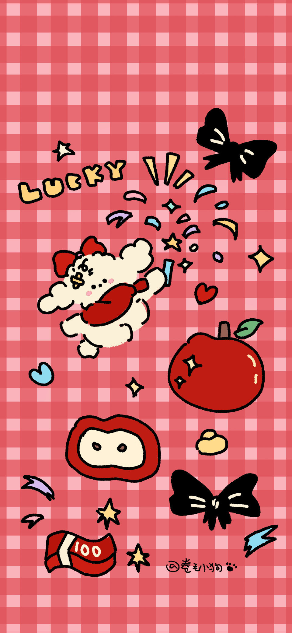 红色系苹果小狗壁纸套图