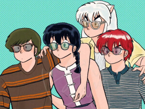 高桥留美子笔下的帅哥四人组
（画师 bonjirygushi_） ​​​