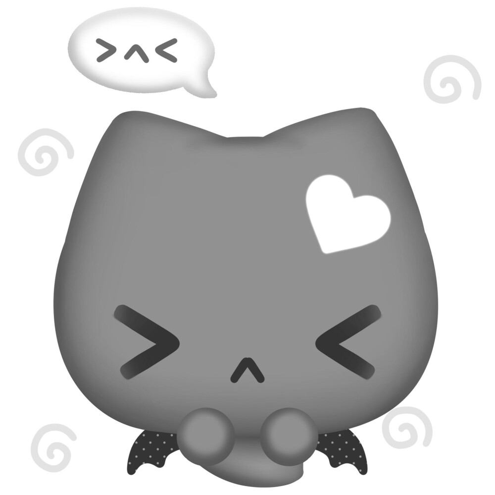 可爱漫画 情头 黑白