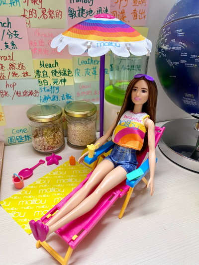 芭比爱海洋，回收海洋️塑料制成的一个系列之一。