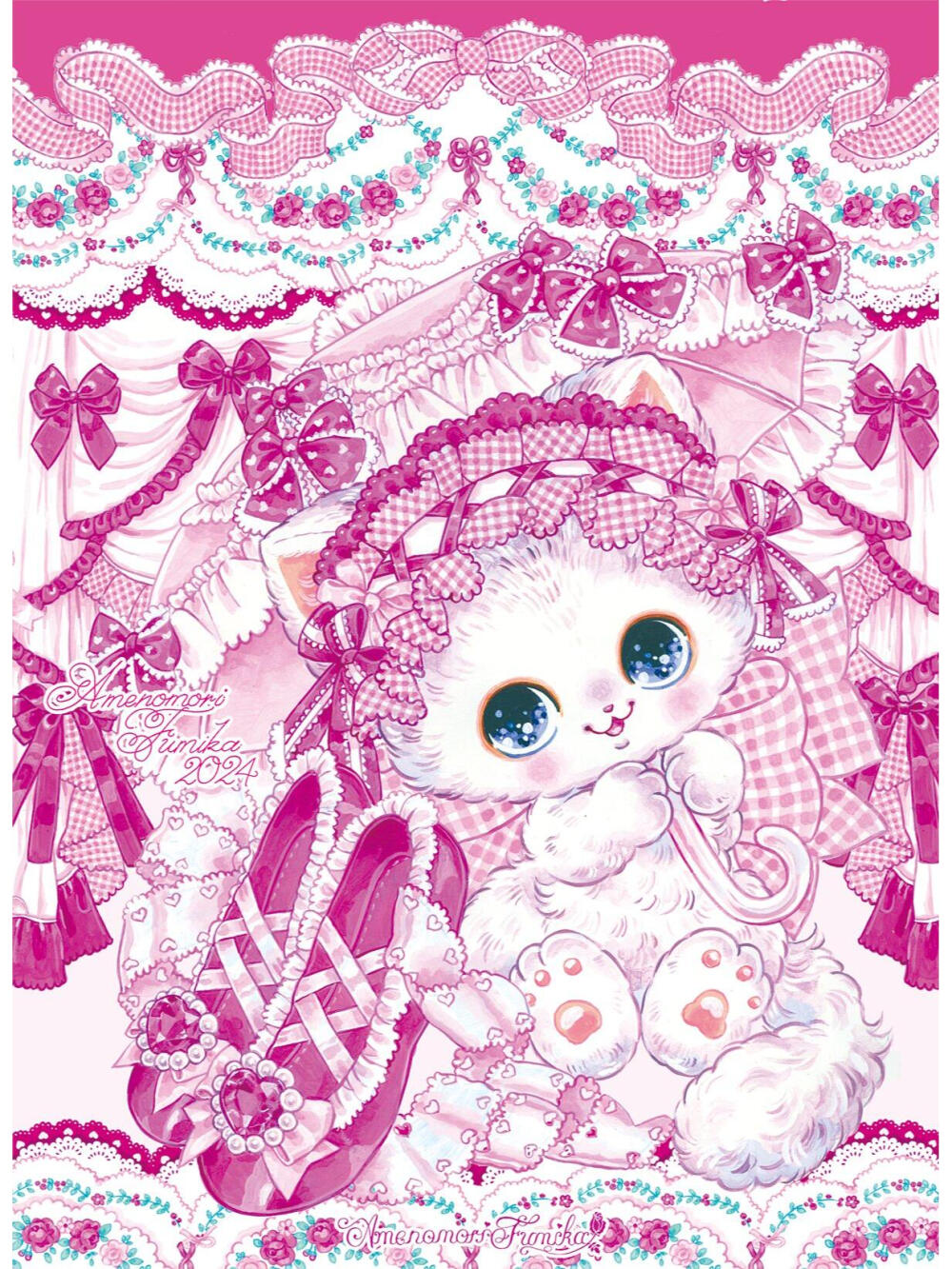 昭和复古少女心插画
原画师：AmenomoriFumika