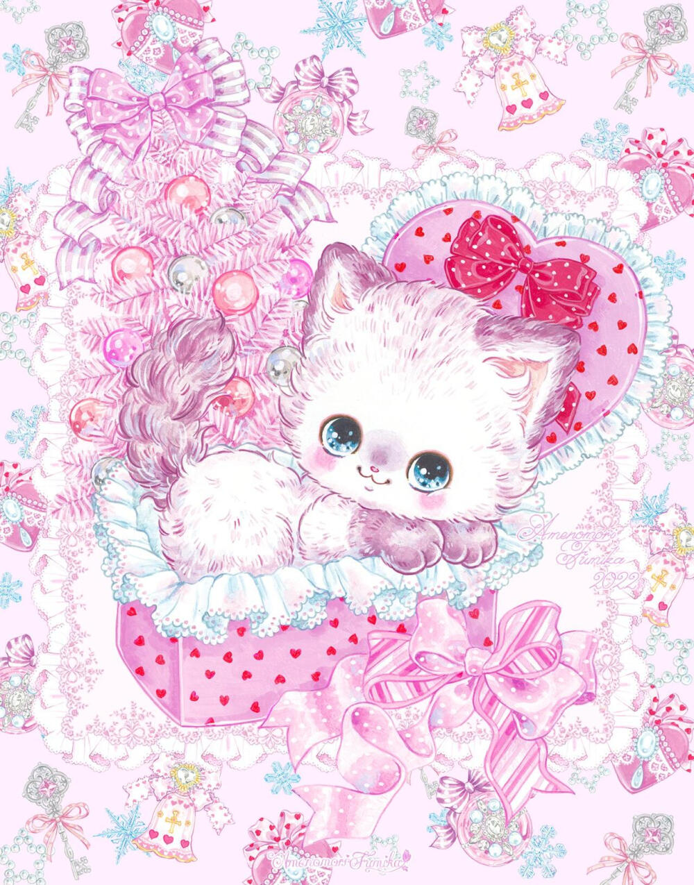 昭和复古少女心插画
原画师：AmenomoriFumika