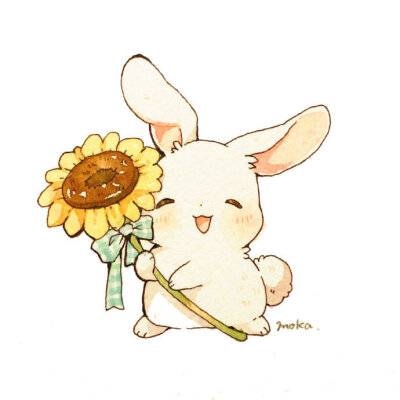 可爱小兔子插画
原画师ins:mokarooru
原画师围脖：mokarooru_0x0