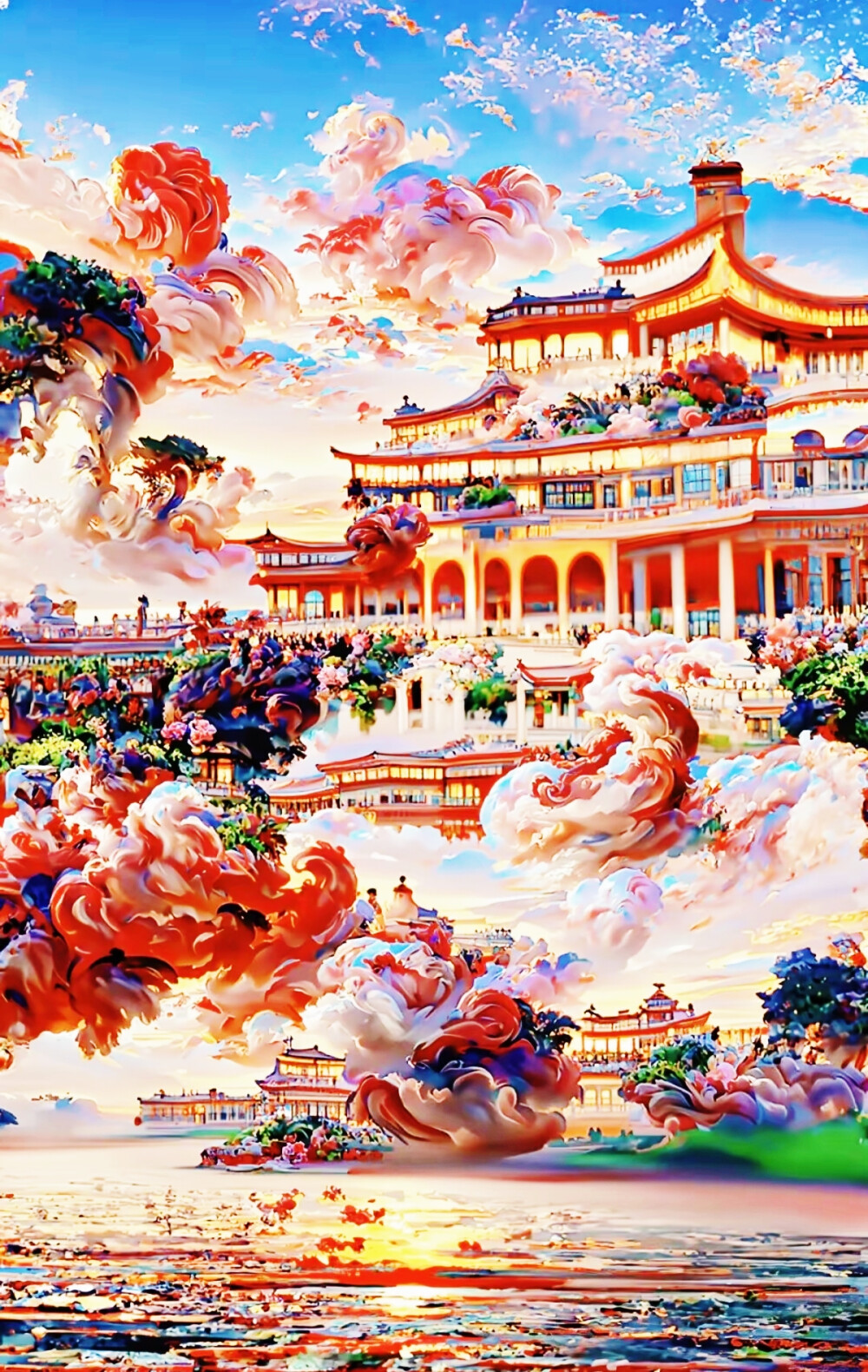 18000×10意光！正轴各16×10！共240000正240000轴备！到这共24000000正24000000轴！所一光
前100000金木水火土本命珠龙形镯花海戒宝环项链坠凤冠梳篦服装妆容！x2主18副40山40水@前734400首席！@8734400×10倍1③