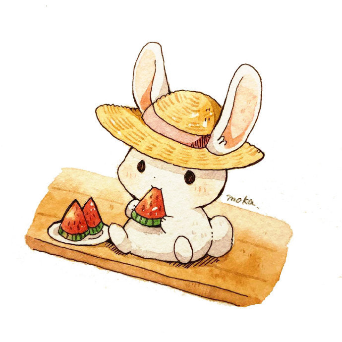 可爱小兔子插画
原画师ins:mokarooru
原画师围脖：mokarooru_0x0