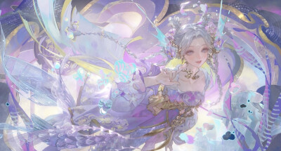 王者荣耀 朵莉亚 幻珠鲛人
画师：原君_y