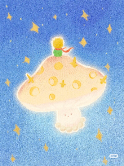 梦幻 彩铅 色粉插画