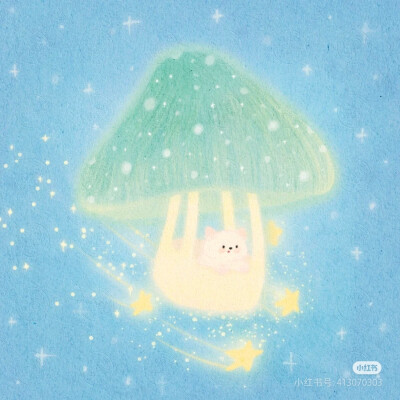 梦幻 彩铅 色粉插画